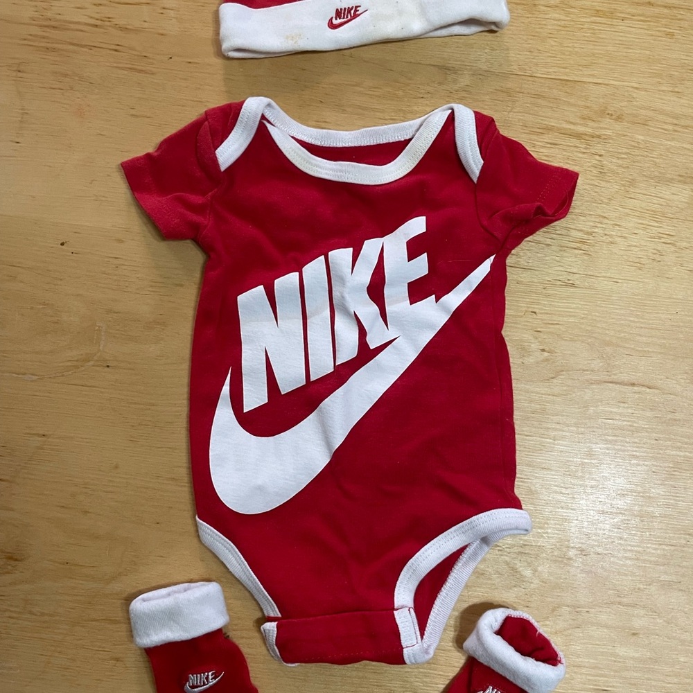 Jordan Red and White Bodysuit Matching Set